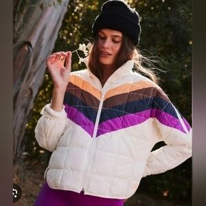 FP $248 NWT Movement x Hatch Printed Puffer Jacket LARGE SOLD OUT ONLINE